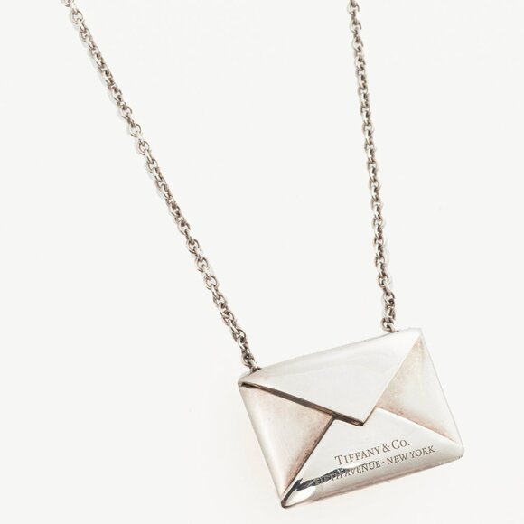 Tiffany & Co. Sweet Nothings Sterling Silver Envelope Pendant Necklace - Picture 2 of 5